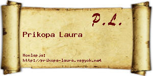 Prikopa Laura névjegykártya